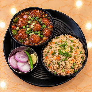 Manchurian Gravy With Fried Rice