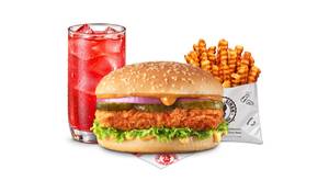 Big Crispy Chicken Burger Fruit Iced Tea Meal