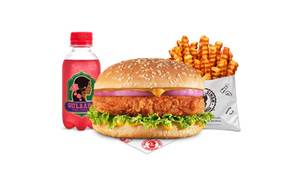 Chicken Pind-er Burger Gulaabo Meal