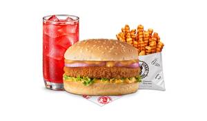 Jr Fried Chicken Burger Fruit Iced Tea Meal