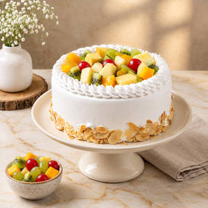 Eggless Fresh Fruit cake