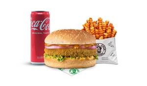 Veg Snacker Burger Coke Meal