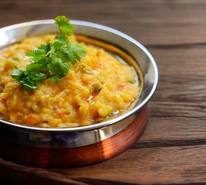 Special Moong Dal Khichdi With Desi Ghee And Salad And Pickle