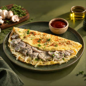 Mushroom and Cheese Omelette