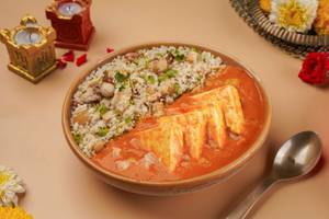 Navratri Shahi Paneer with Samak Pulao Bowl