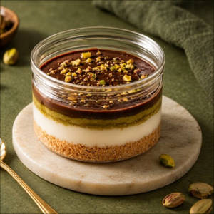 Kunafa Chocolate Cheesecake Jar