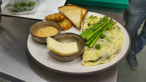 Mushroom And Asparagus Omelette