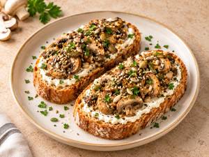 Cream Cheese Mushroom Toast