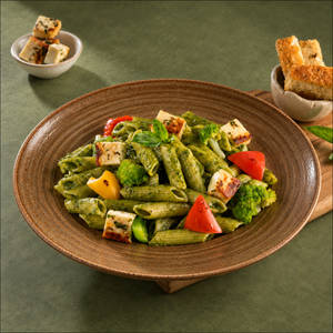 Pesto Cottage Cheese Pasta