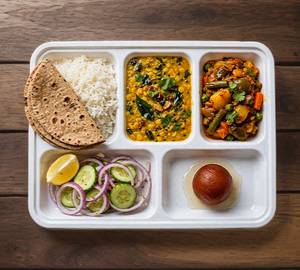 Veg phulka and rice combo