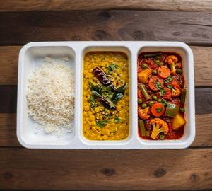 Rice and dal and mix veg gravy