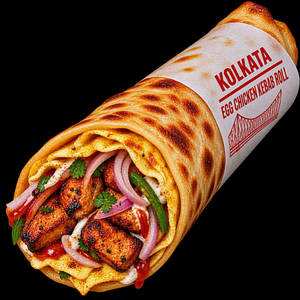 Kolkata Egg Chicken Roll