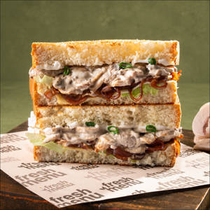 Cheesy Mushroom Melt Sando