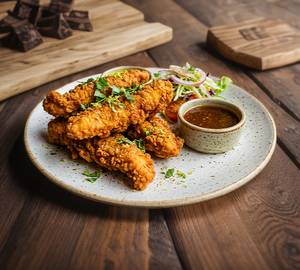 Crispy fried chicken strips (boneless) [4 pieces]