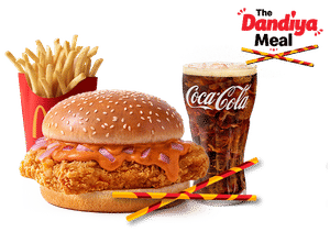 Dandiya Meal Medium - Spicy Patakha Chicken Burger
