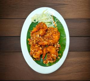 Crispy Prawns With Burnt Garlic Dry