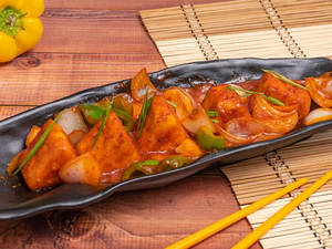 Chilli Paneer Dry (no Onion, No Garlic Preparation )