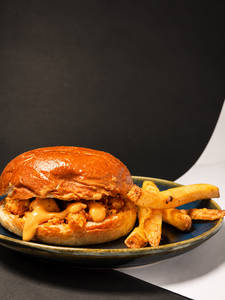 Spicy Paneer Kurchan Burger
