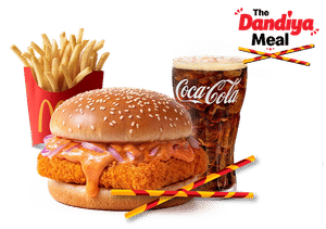 Dandiya Meal Medium - Spicy Patakha Paneer Burger
