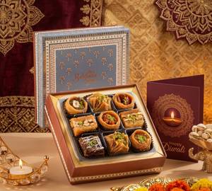 Noor Mithai Gift Box | Assorted Baklava With Ribbon Packing