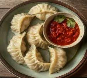 Chowmein with 12 pcs steam momos