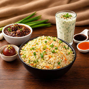 Veg Manchurian Fried Rice Meal