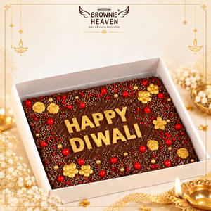 Happy Diwali Brownie Slab Gift Box
