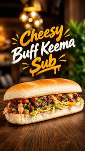 Cheesy Buff Keema Sub