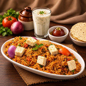 Paneer Tawa Pulao Meal