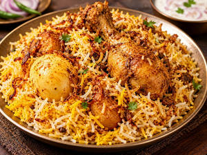Bengali Special Chicken Biryani With Egg.