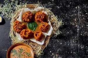Palak Fried Momos [6 Pieces]