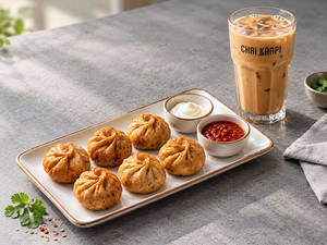 Veg Fried Momos With Thandi Kaapi (classic Cold Coffee)