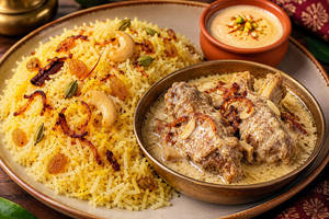 Bengali Pulao With Mutton Rezala [2 pieces] N 1 Misti Doi