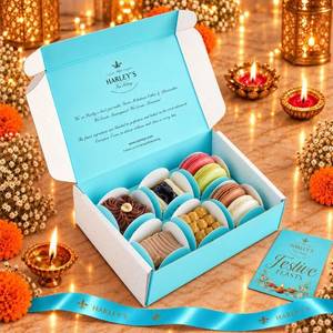 Diwali Spl. Pack Of 4 Cheesecakes & 4 Macarons Gift Box