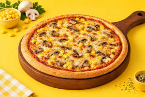 Mushroom & Corn Pizza