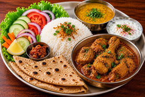 Special Chicken Rezala Thali