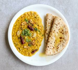 Dal Fry + Butter Tawa Roti (2 Pieces)
