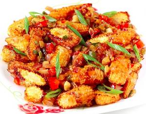 Dry Manchurian Baby Corn