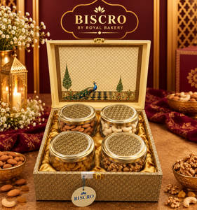 BISCRO 4 JAR BIG DRY FRUIT BOX 625G