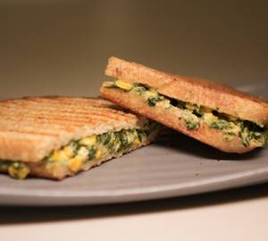 Spinach & Corn Sourdough Sandwich