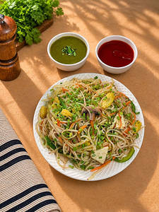 Veg Hakka Noodles [Serves 1-2]