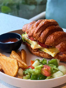 Croissant Chicken Club Sandwich