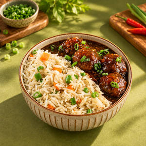 Veg Manchurian Fried Rice Bowl