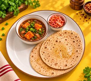 Paneer Manchurian + 2 Phulka Chapatis + Spiced Onion