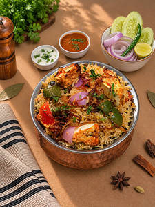 Paneer Tikka Dum Biryani [Serves 1]