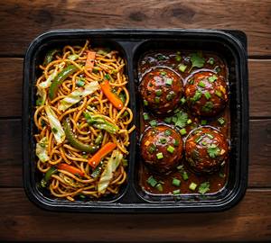 Veg Hakka Noodles Veg Manchurian 