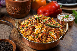 Dum Soya Chaap Tikka Biryani