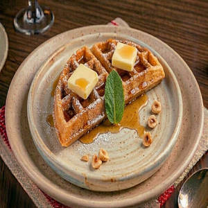 Classic Crispy Waffles ( 2 Pcs)