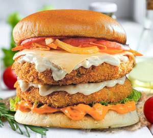 Veg burger double decker
