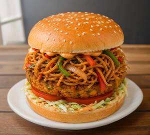 Veg Noodle Tikki Burger